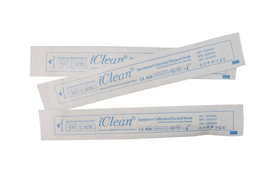 23mm Chiều dài đầu tăm bông ngoáy mũi Tăm bông vô trùng CM-FS919