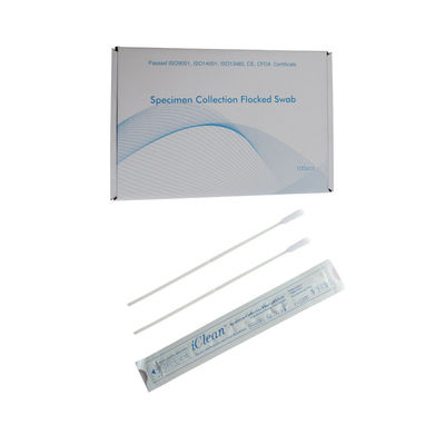Tế bào mũi họng Buccal Mũi miệng Thu thập Nylon Flocked Tip Flu Lab Swabs