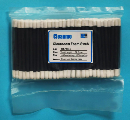 CM FS920 Gạc phòng sạch cầm tay màu đen với đầu miếng bọt biển tròn