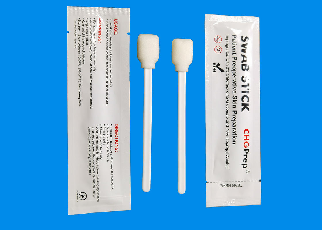 Băng gạc làm sạch bọt 2% Chlorhexidine Gluconate 70% Isopropyl Alcohol Pre Injection Que gạc
