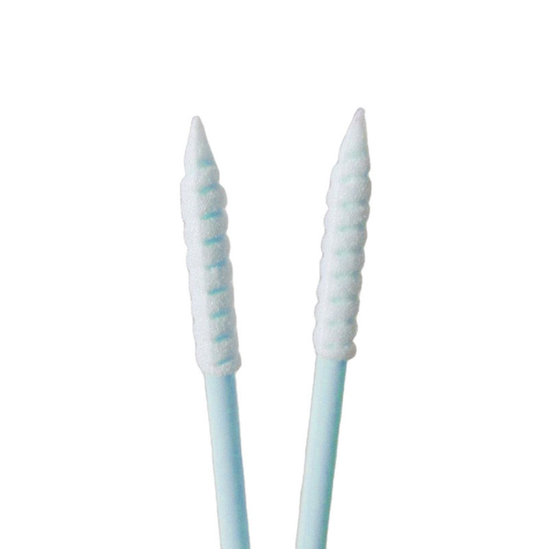 CM-PS752 Miếng gạc phòng sạch Esd Foam Polyester có đầu nhọn hình xoắn ốc mỏng để làm sạch thiết bị điện tử
